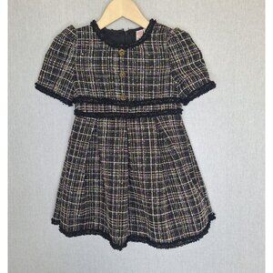NWT Mia Belle Girls Tweed Lined Dress Size 6 Preppy Formal Old Money Girly Cute